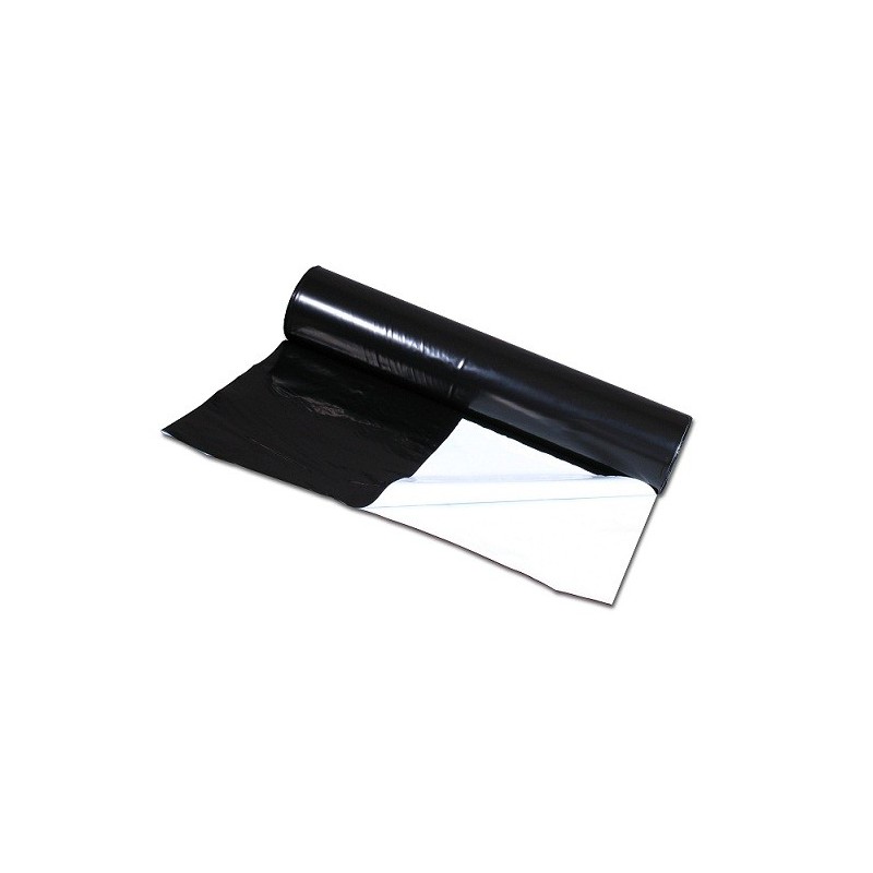 Folija črno bela 1m